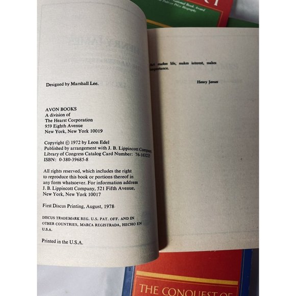 Henry James The Complete Biography Leon Edel Box Set Discus Avon Paperback Books - Picture 12 of 12